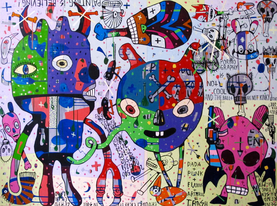 886x659 Eddie Hara The Punk Uncle Of Indonesian Contemporary Art Cobo - Punk Painting