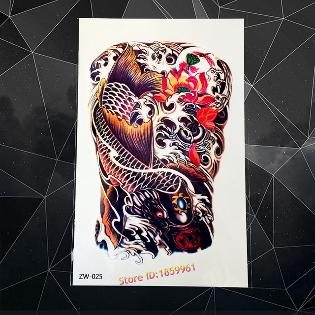640x640 New Punk Body Art Painting Men Women Beauty Makeup Large Carp Fish - Punk Painting