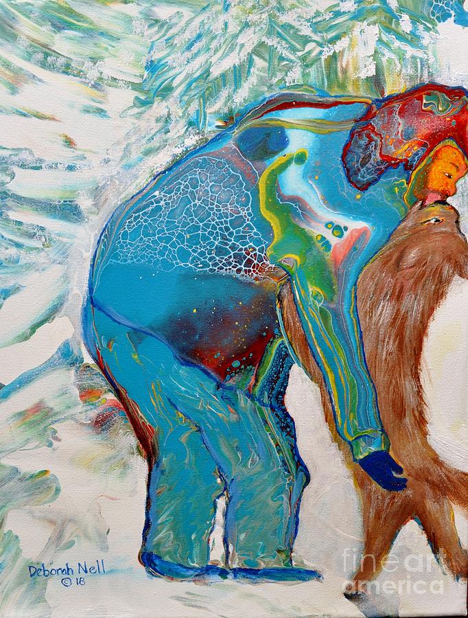 682x900 Puppy Love Painting By Deborah Nell - Puppy Love Painting