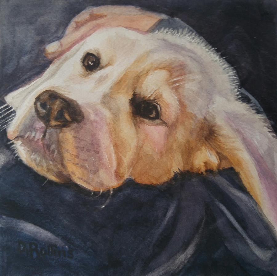 900x897 Puppy Love Painting By Donna Rollins - Puppy Love Painting