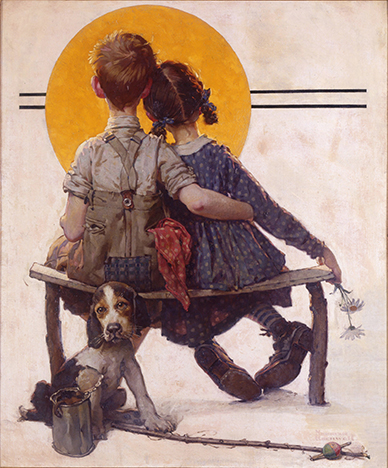 388x468 Norman Rockwell Museum Receives Gift Of Beloved Norman Rockwell - Puppy Love Painting