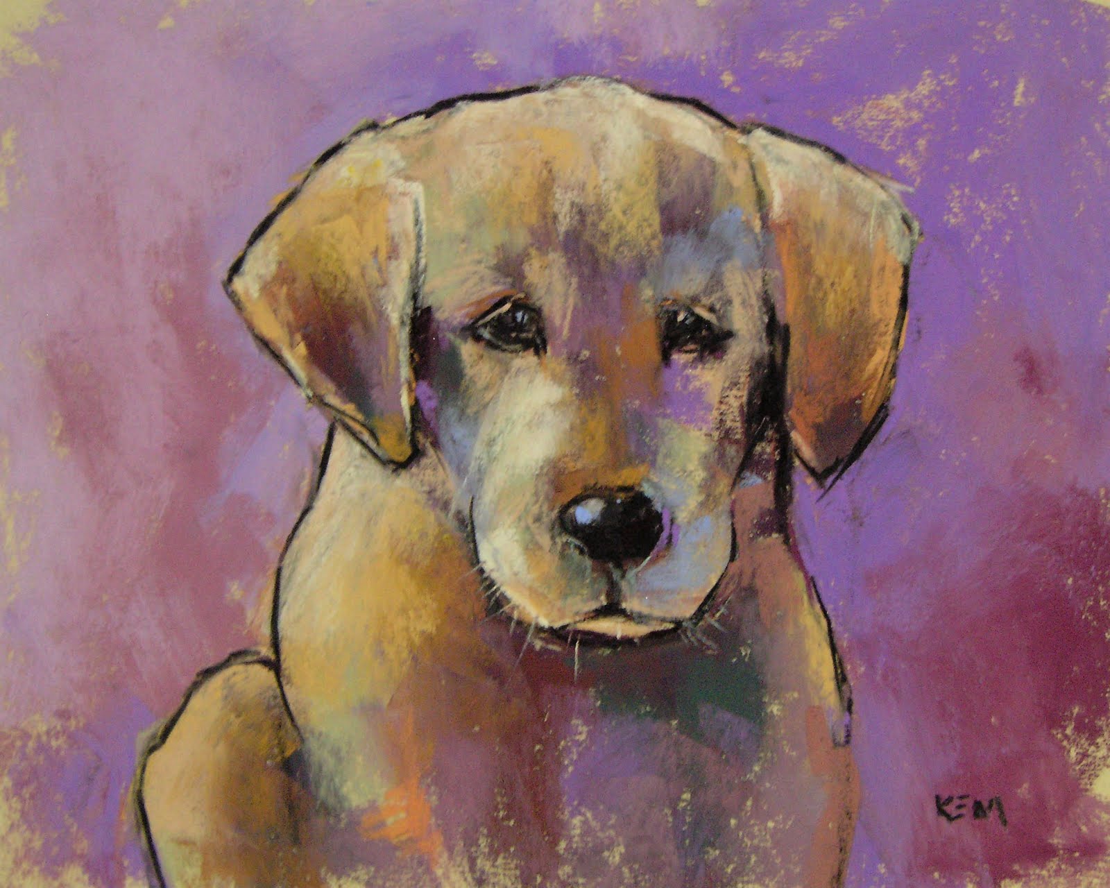 1600x1280 Painting My World Golden Lab Puppy Painting - Puppy Painting