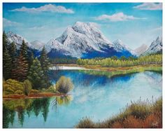 236x187 New! Lake Guardian Acrylic On A 30 X 24 Gallery Wrapped Canvas - Purchase Bob Ross Original Painting