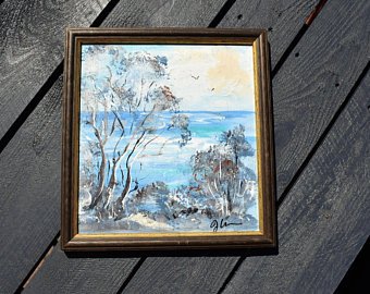 340x270 Seascape Painting Etsy - Purchase Original Bob Ross Painting