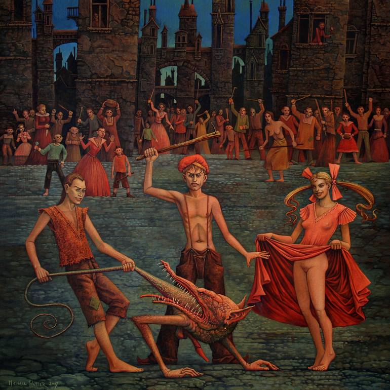 770x770 Saatchi Art Games In Purgatory Painting By Michael Hutter - Purgatory Painting