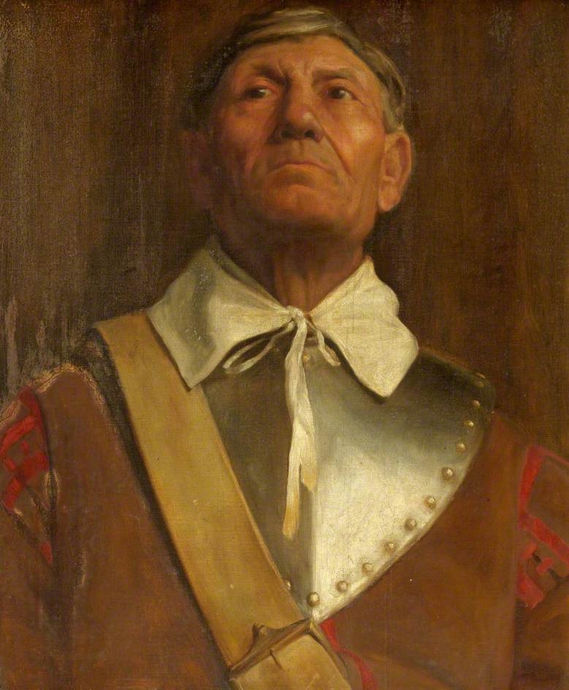 800x969 Puritan Soldier Painting Frederick George Swaish Oil Paintings - Puritan Painting