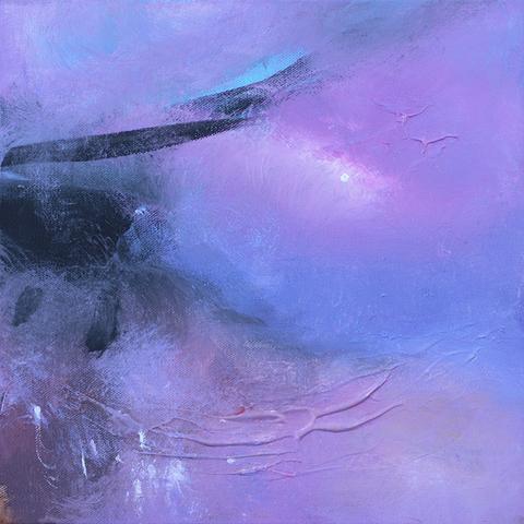 480x480 Femina 5 Abstract Landscape Vineta Cook Art - Purple Abstract Painting
