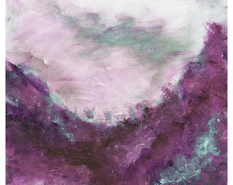 340x270 Purple Abstract Art Etsy - Purple Abstract Painting