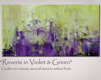 340x270 Il 340x270.566814502 744c.jpg Art Abstract - Purple And Green Painting