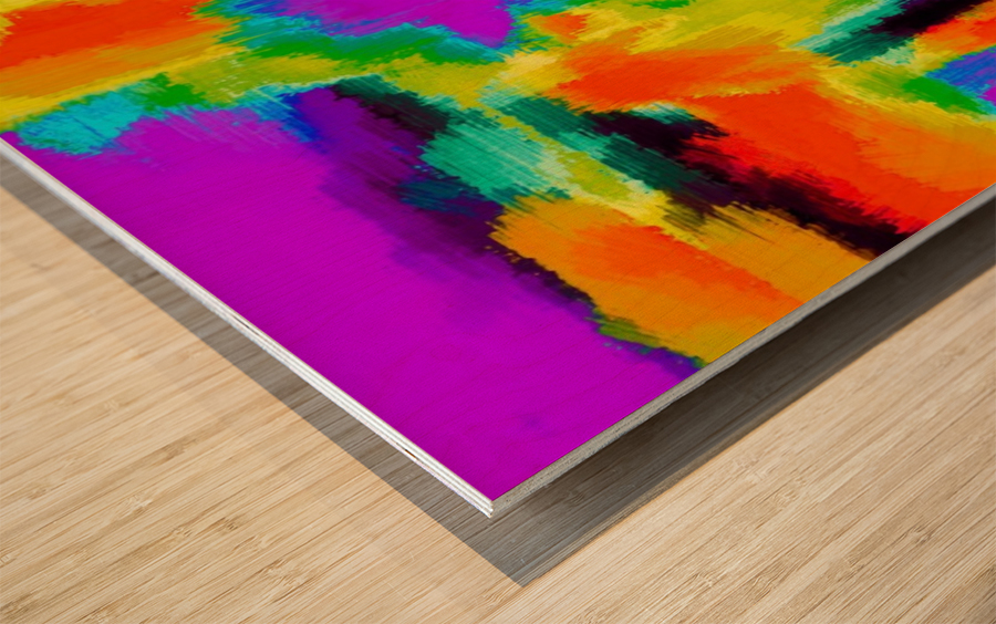 900x564 Pink Purple Green Orange Black Yellow And Blue Painting Abstract - Purple And Green Painting