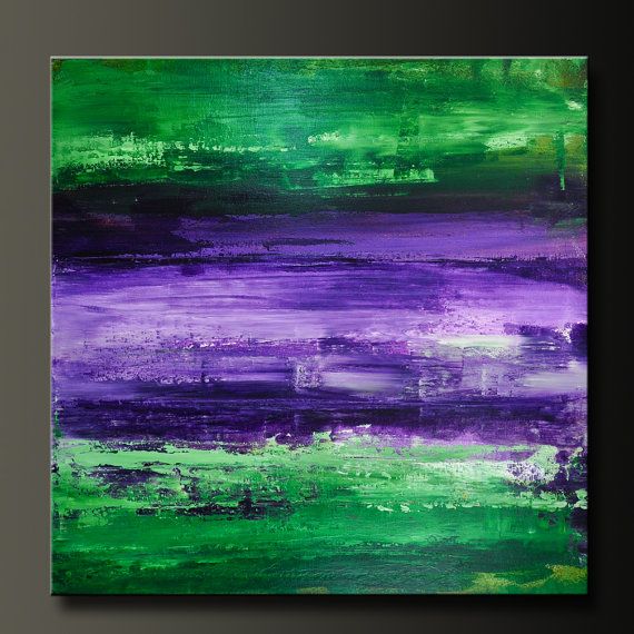 570x570 Aubergine - Purple And Green Painting