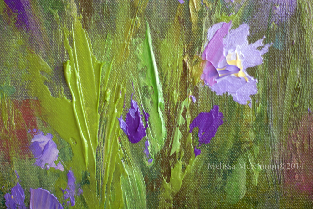 1000x667 Colourful Flower Prairie And Big Sky Abstract Landscape Painting - Purple And Green Painting