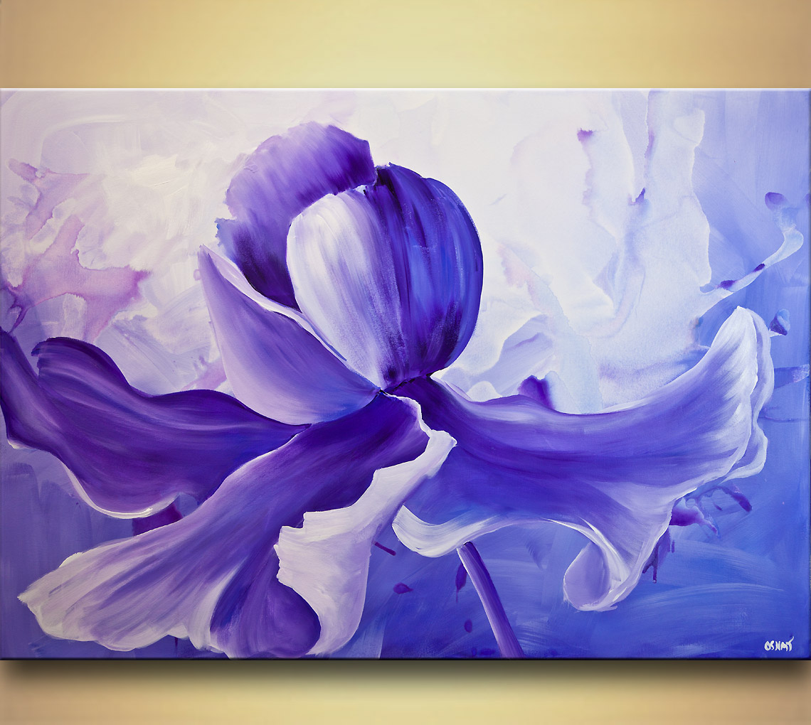 Purple Flower Painting At Explore Collection Of Purple Flower Painting