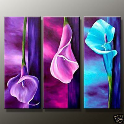 Purple Flower Painting Canvas at PaintingValley.com | Explore ...