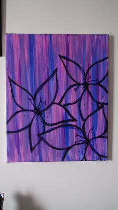 236x419 Mini Canvas Art Floral Crafthubs Quotes - Purple Flower Painting Canvas