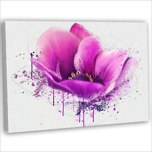 Purple Flower Painting Canvas at PaintingValley.com | Explore ...