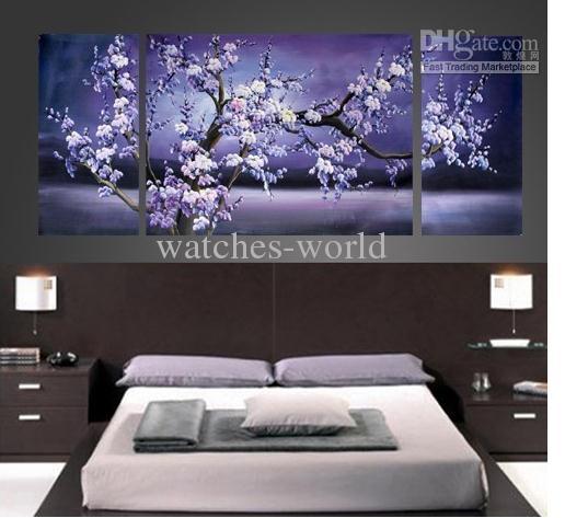 516x473 2018 Modern Abstract Huge Oil Painting Canvas Purple Flowers - Purple Flower Painting Canvas