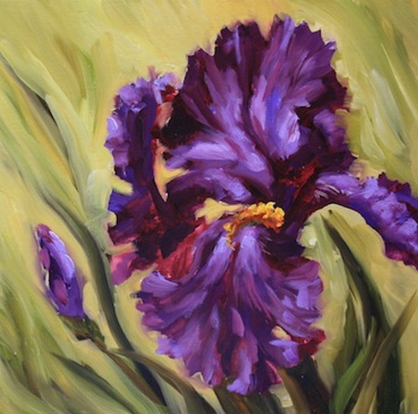 Purple Iris Painting at PaintingValley.com | Explore collection of ...