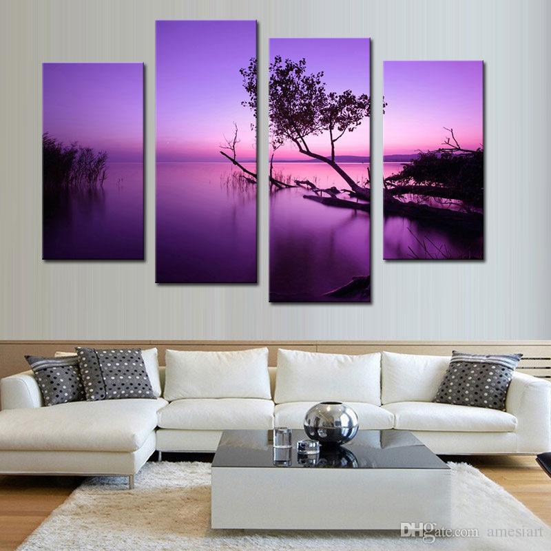 Purple Landscape Painting