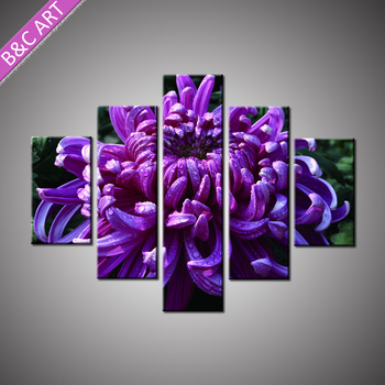 350x350 Indian Home Decor Items Village Landscape Purple Flower Wall - Purple Landscape Painting