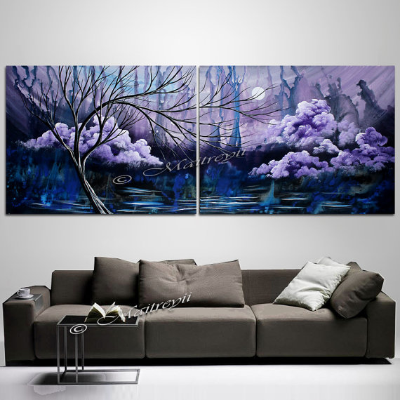 570x570 Landscape Painting 80 Beautiful Amp Purple Abstract - Purple Landscape Painting