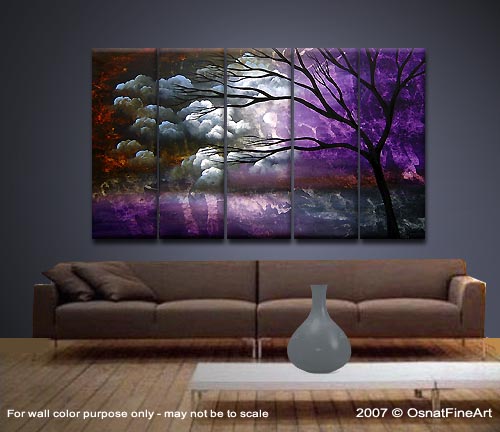 500x432 Painting - Purple Landscape Painting