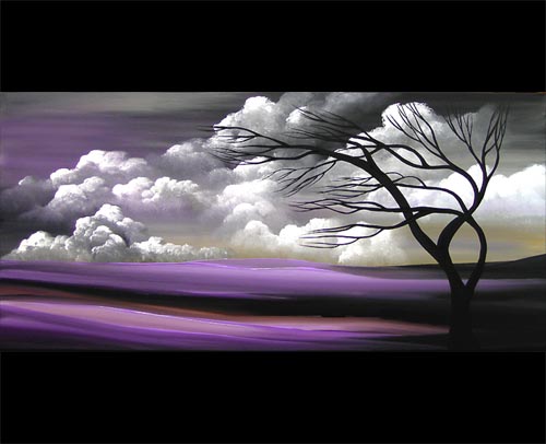 500x406 Painting - Purple Landscape Painting