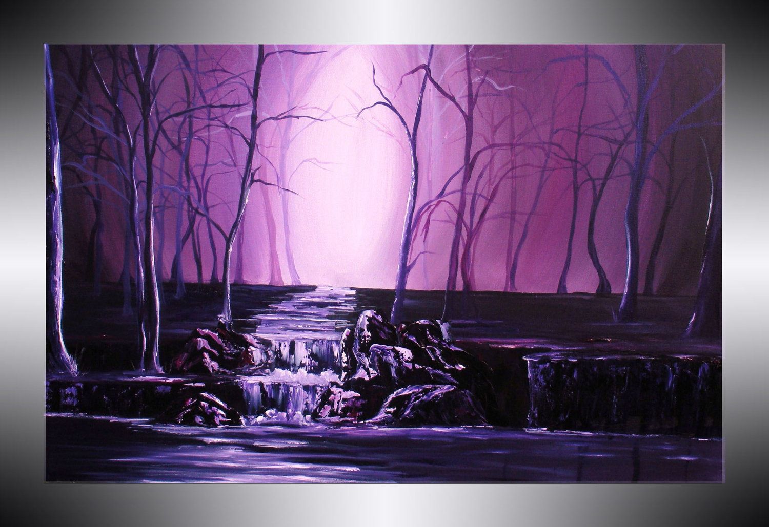 1500x1029 Pin By Sarah Cooper On Pretty Things To Paint Paintings - Purple Landscape Painting