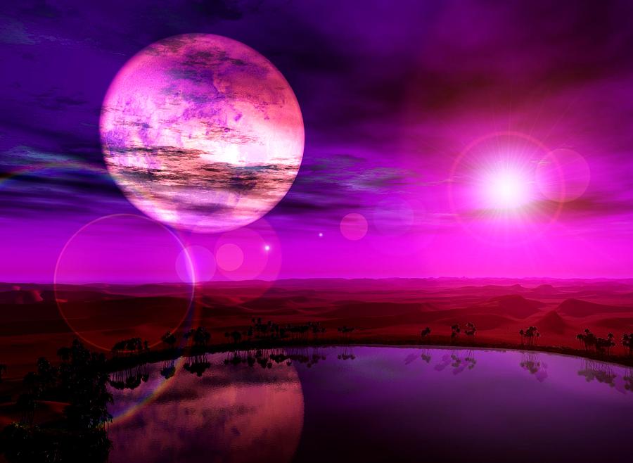900x658 Purple Landscape Digital Art By Bogdan Floridana Oana - Purple Landscape Painting