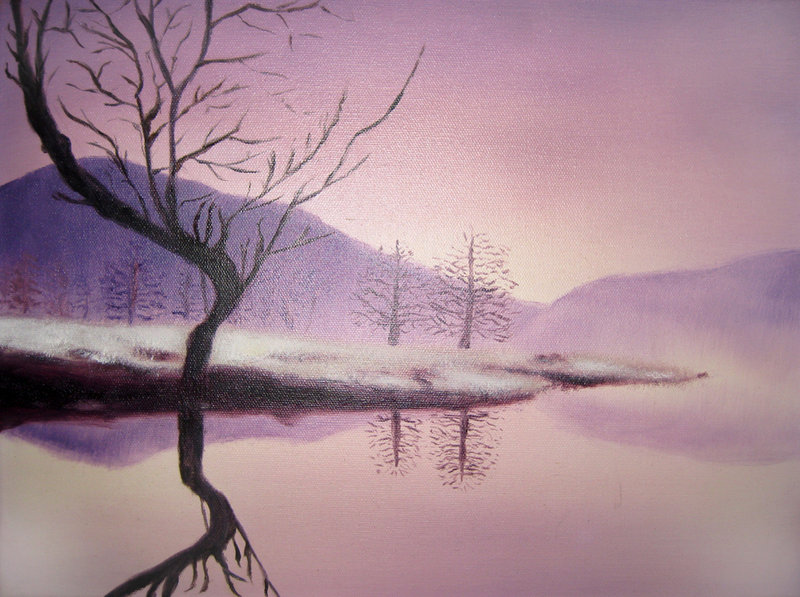 800x597 Purple Landscape By Jsohpaul - Purple Landscape Painting