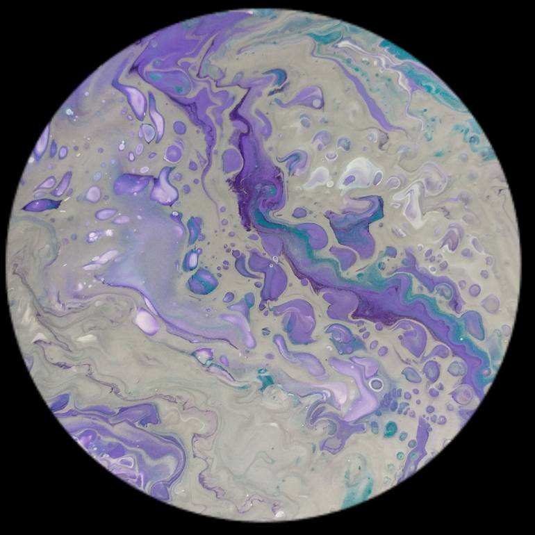 770x770 Saatchi Art Pale Purple Moon Painting By Natalie Humphreys - Purple Moon Painting