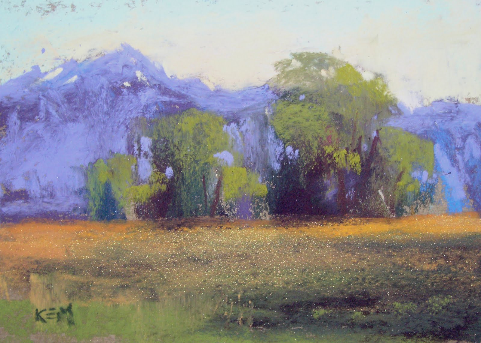 1600x1143 Painting My World Jackson Hole Plein Air Painting - Purple Mountain Painting