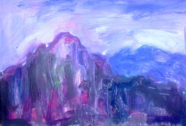 375x254 White Mountain Paintings For Sale Saatchi Art - Purple Mountain Painting