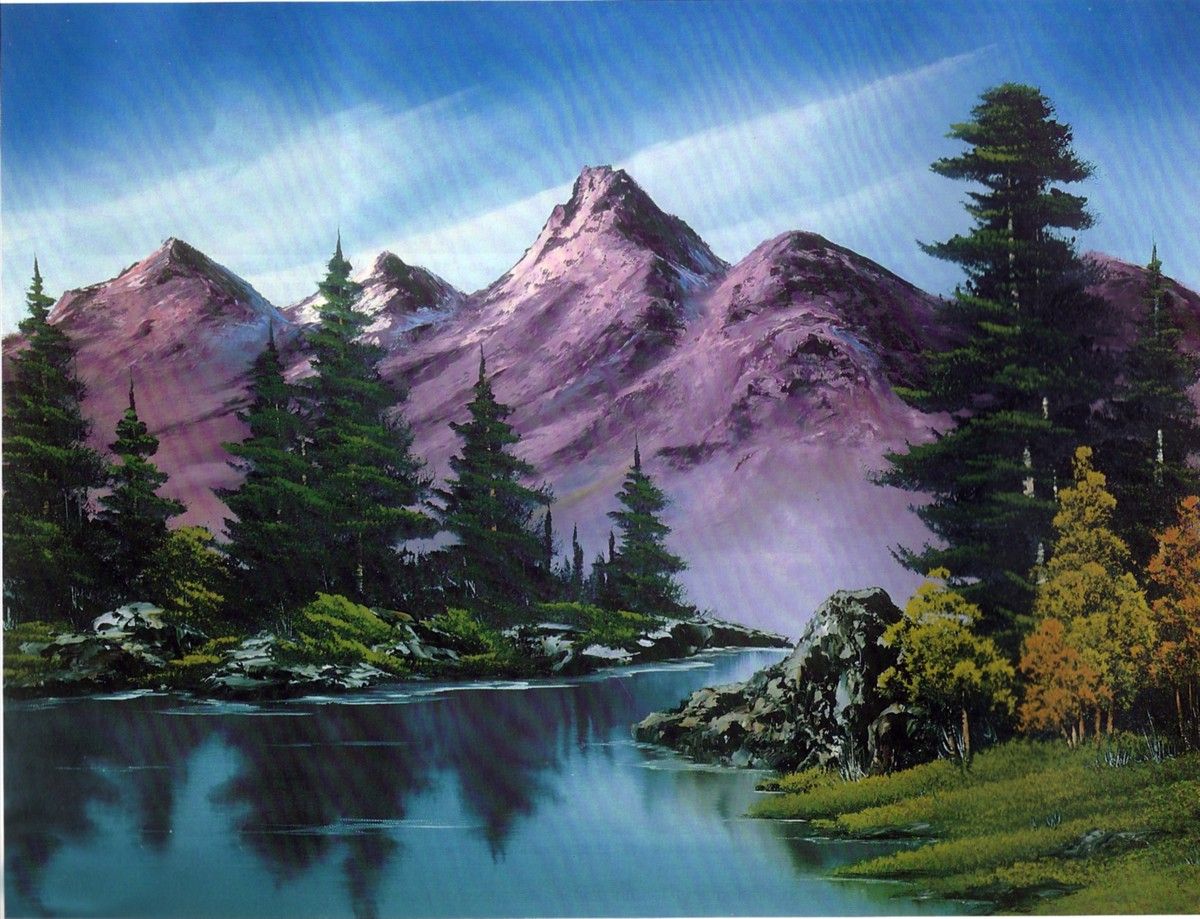 1200x919 Purple Mountain Painting - Purple Mountain Painting