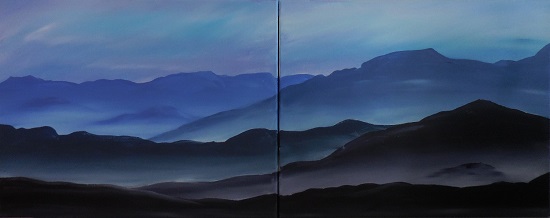 Purple Mountain Painting at PaintingValley.com | Explore collection of ...