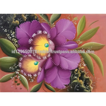 350x350 Purple Orchid Flower Painting - Purple Orchid Painting
