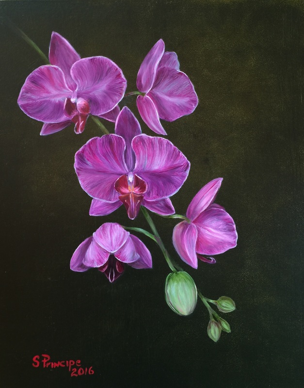 Purple Orchid Painting at PaintingValley.com | Explore collection of ...