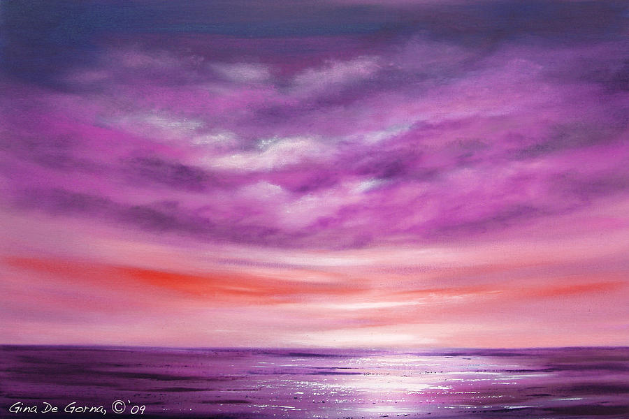 900x600 Splendid Purple Painting By Gina De Gorna - Purple Painting