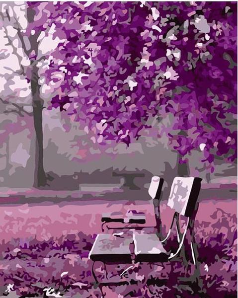 479x600 Diy Painting By Numbers - Purple Painting