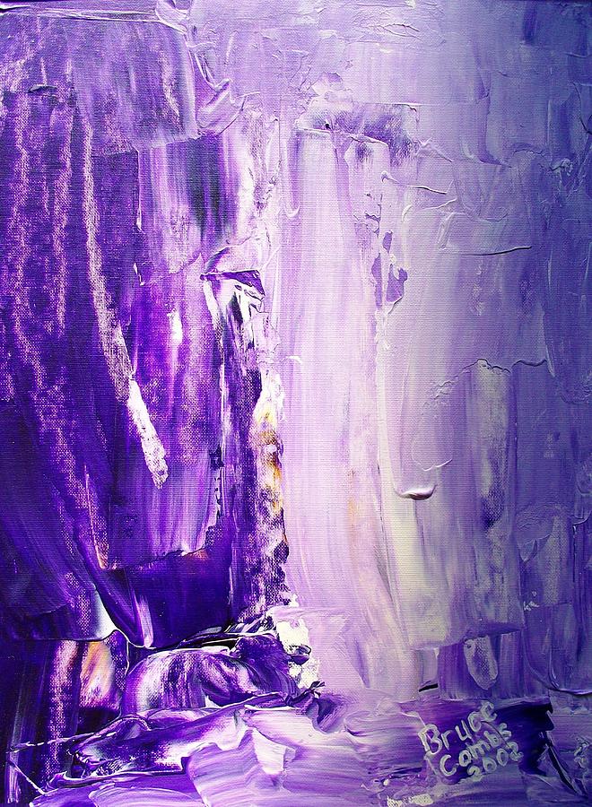 660x900 Lavender Cascades In The Purple Mountains Painting By Bruce Combs - Purple Painting