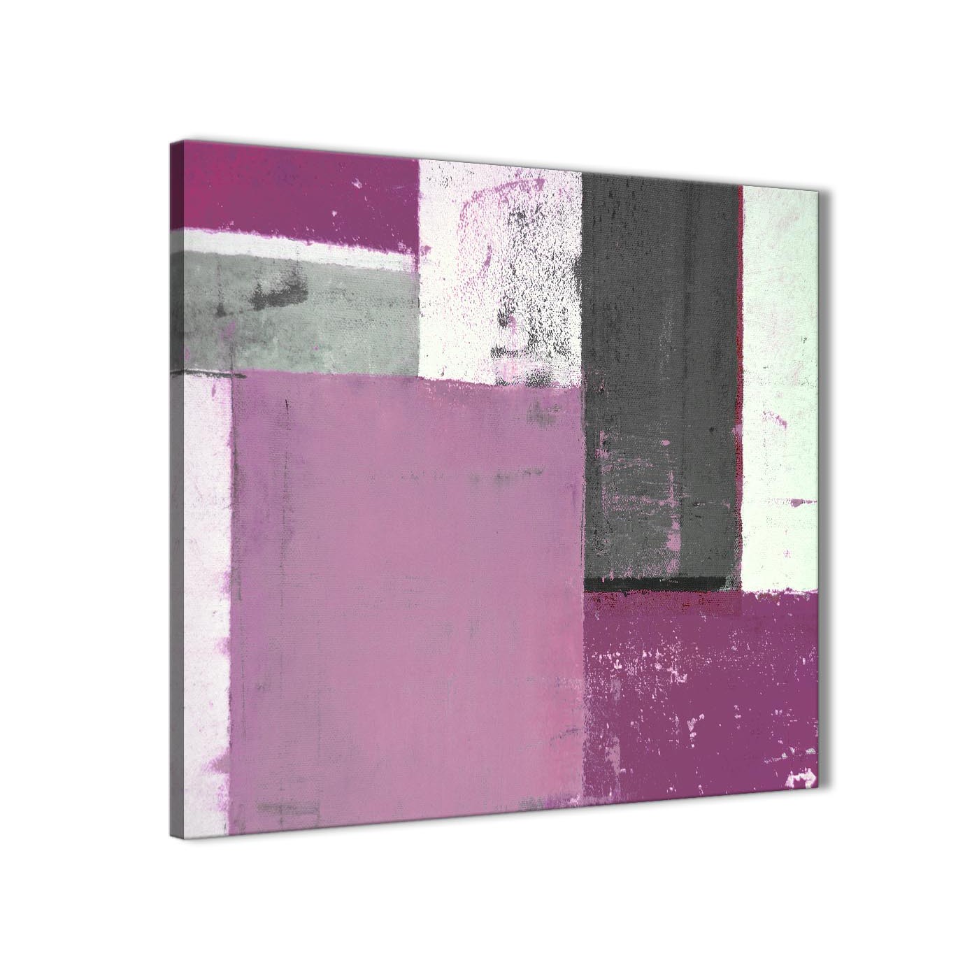 1400x1400 Purple Grey Abstract Painting Canvas Wall Art Picture - Purple Painting Canvas