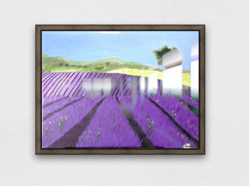 800x600 Purple Lavender Field Painting - Purple Painting Canvas
