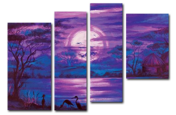 570x374 Purple Paintings - Purple Painting Canvas