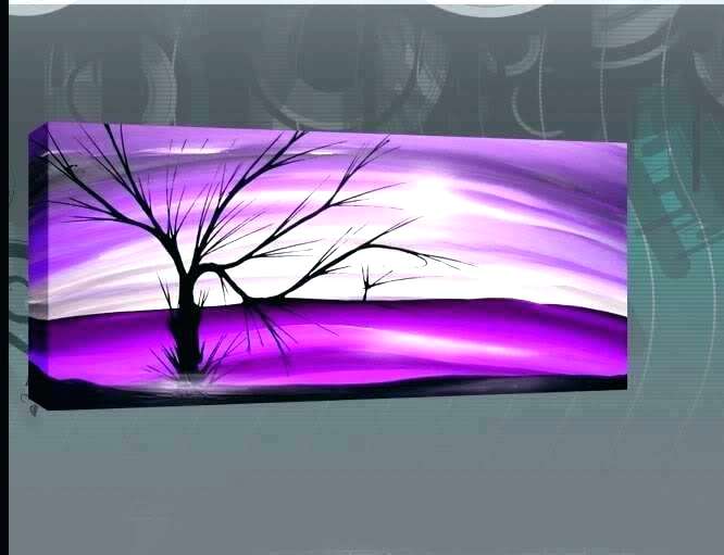 666x511 Purple Canvas Wall Art Collaby - Purple Painting Canvas