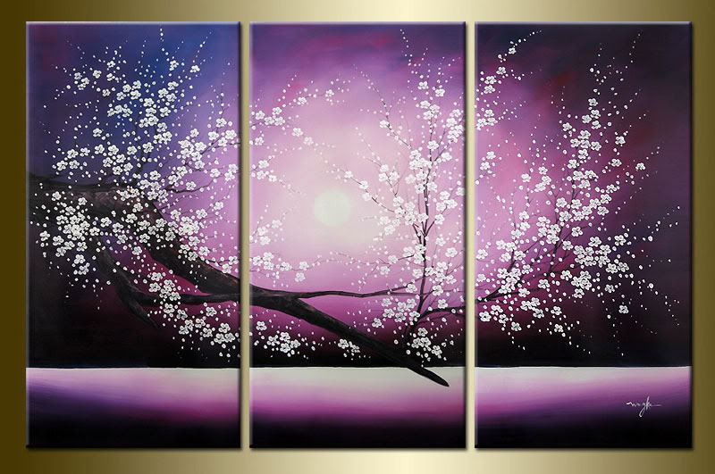 Purple Painting On Trees at PaintingValley.com | Explore collection of ...