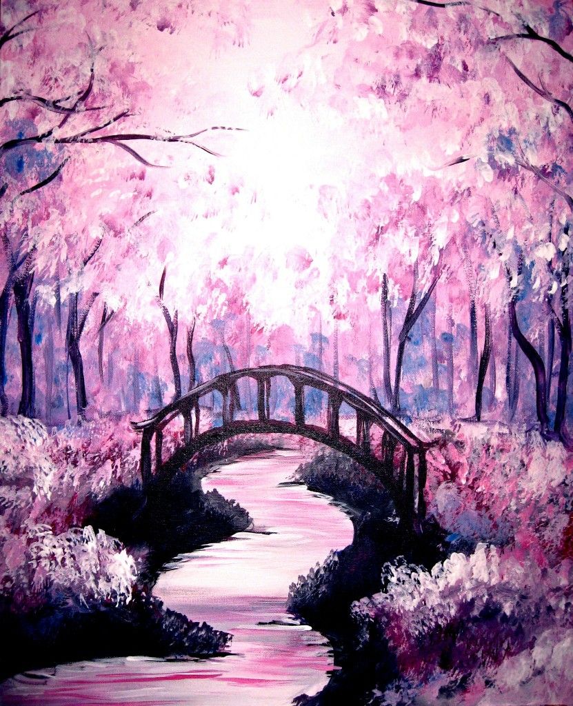 831x1024 Painting Paintings - Purple Painting On Trees