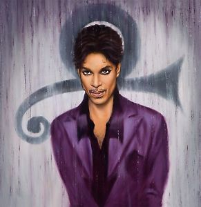 291x300 Prince Painting Purple Rain Artwork Signed Stretched Canvas Print - Purple Rain Painting
