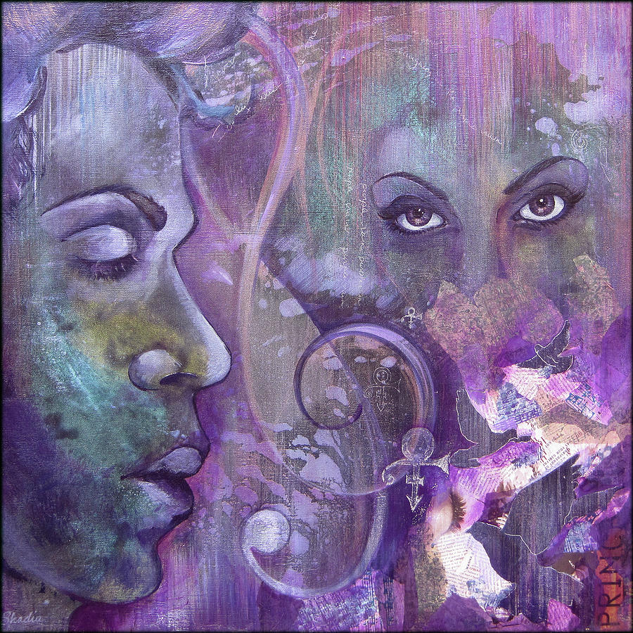 900x900 Purple Rain Painting By Shadia Derbyshire - Purple Rain Painting