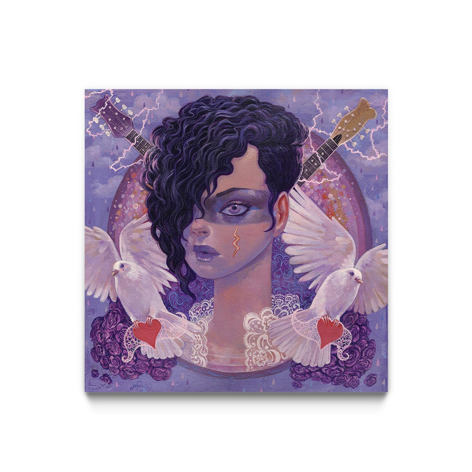 1600x1600 Purple Rain Eyes On Walls - Purple Rain Painting
