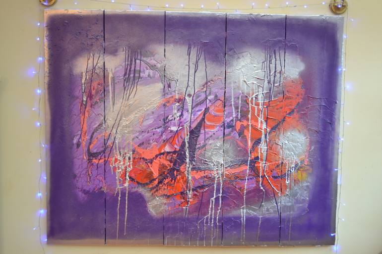 770x513 Saatchi Art Purple Rain Painting By Secret Artist - Purple Rain Painting